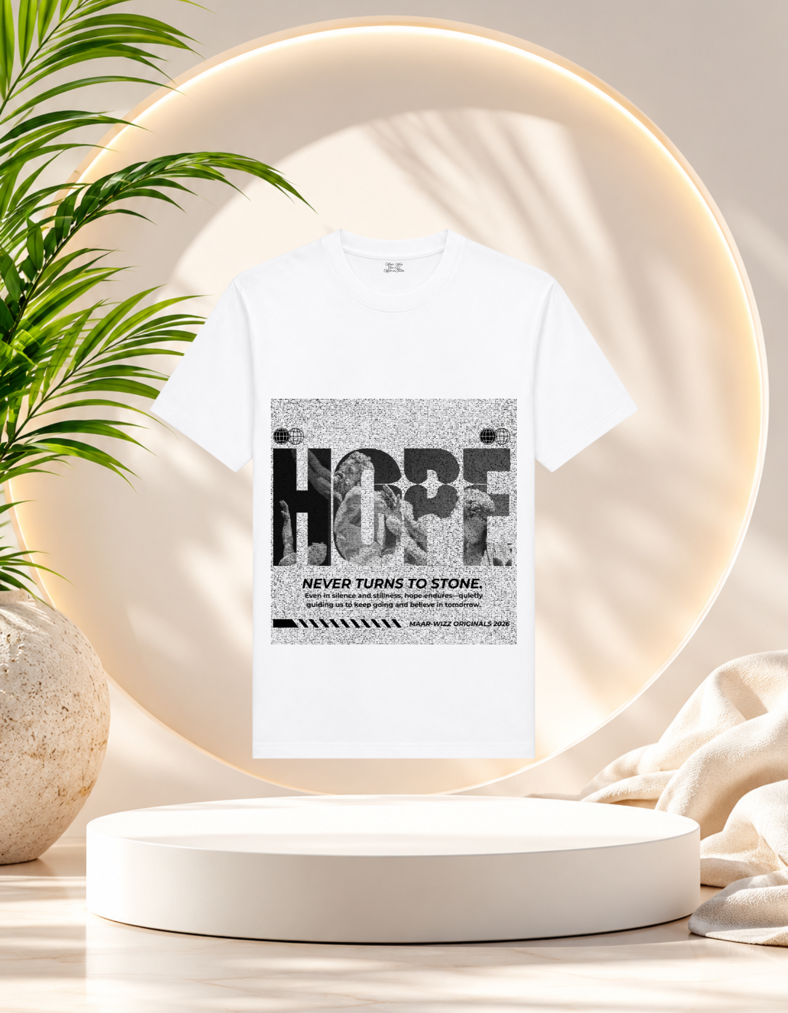 Maar-Wizz Hope Never Turns to Stone Oversized T-Shirt