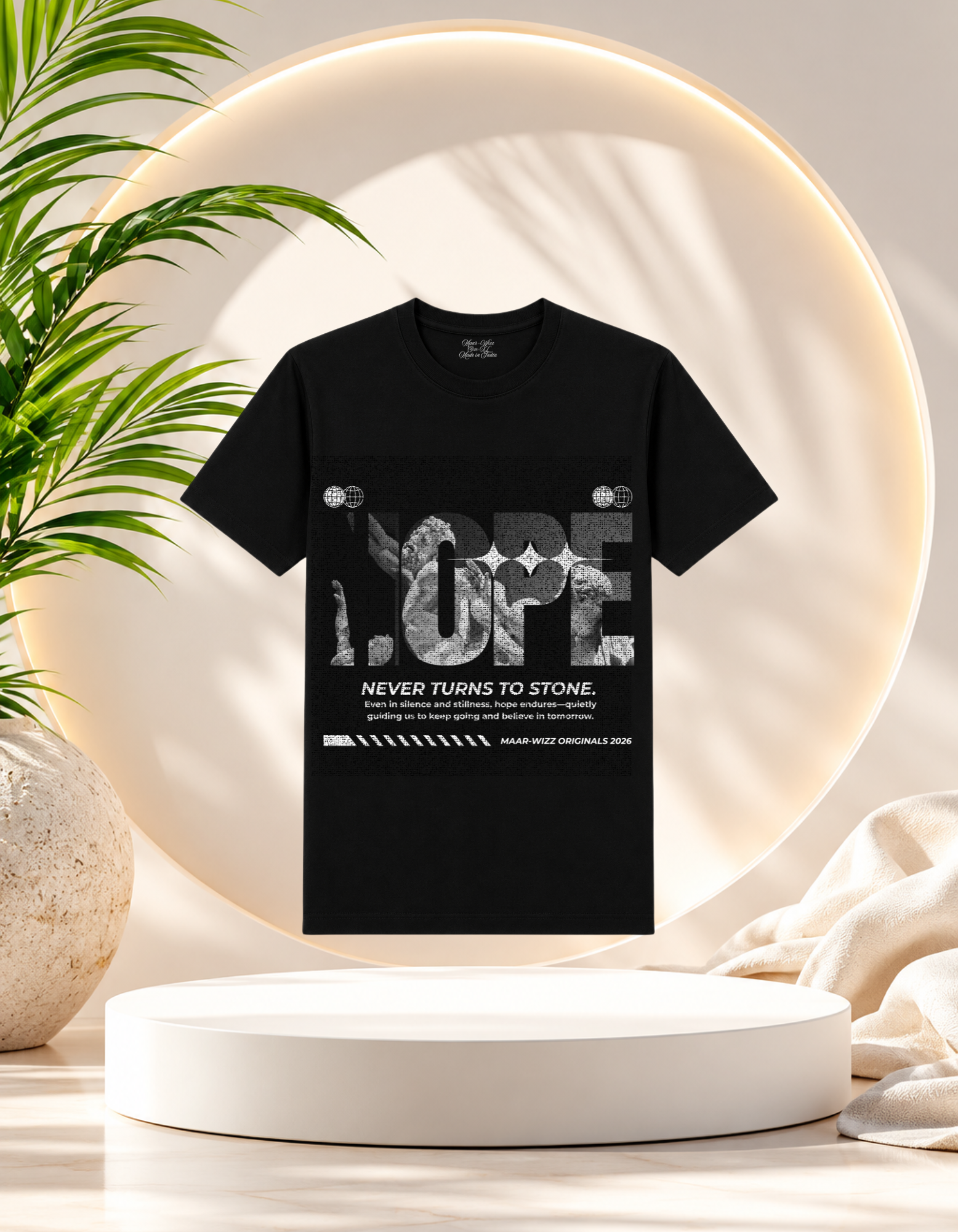 Maar-Wizz Hope Never Turns to Stone Oversized T-Shirt