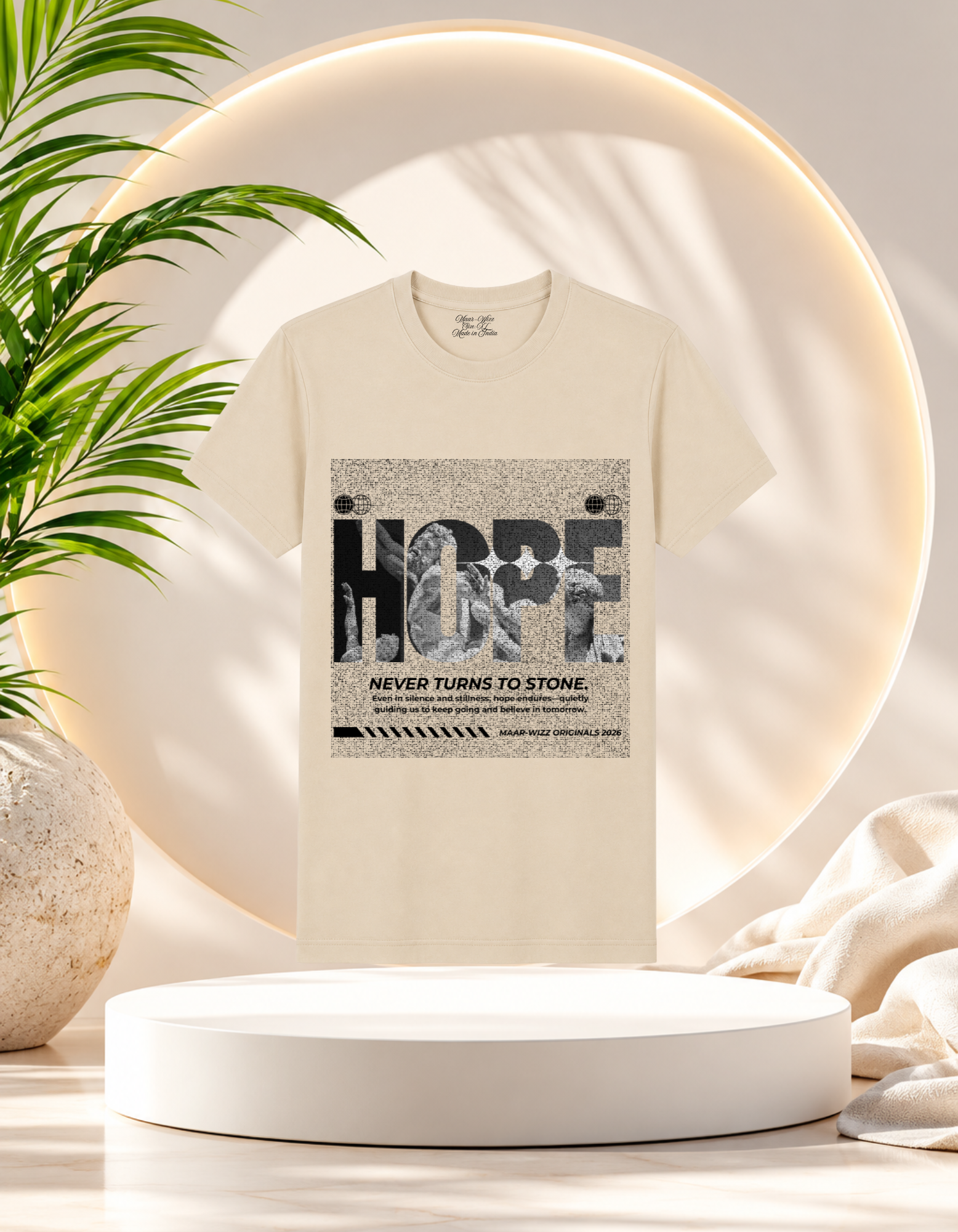 Maar-Wizz Hope Never Turns to Stone Oversized T-Shirt