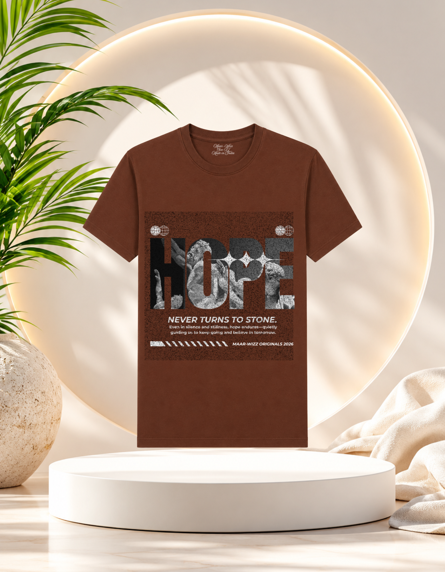 Maar-Wizz Hope Never Turns to Stone Oversized T-Shirt