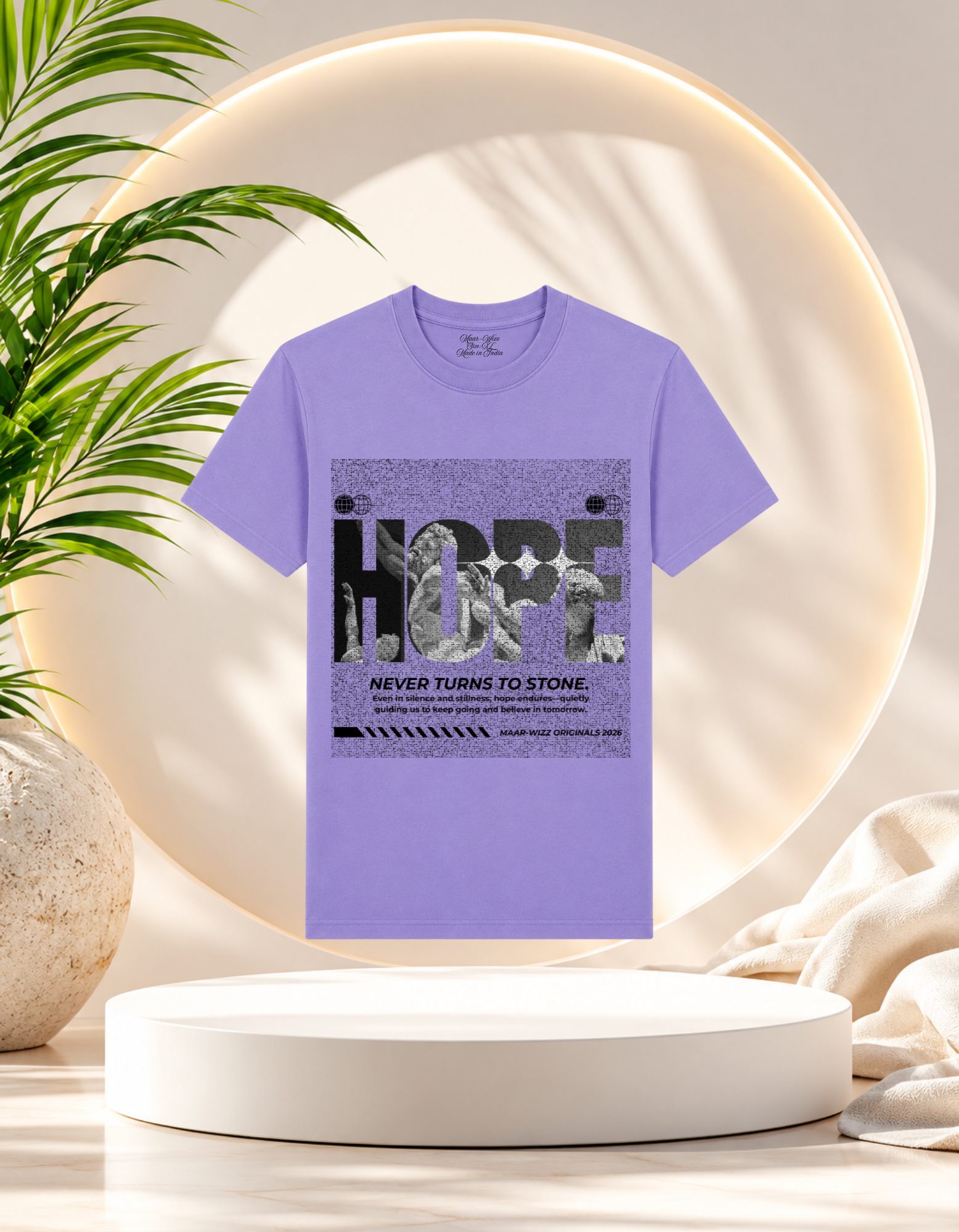 Maar-Wizz Hope Never Turns to Stone Oversized T-Shirt