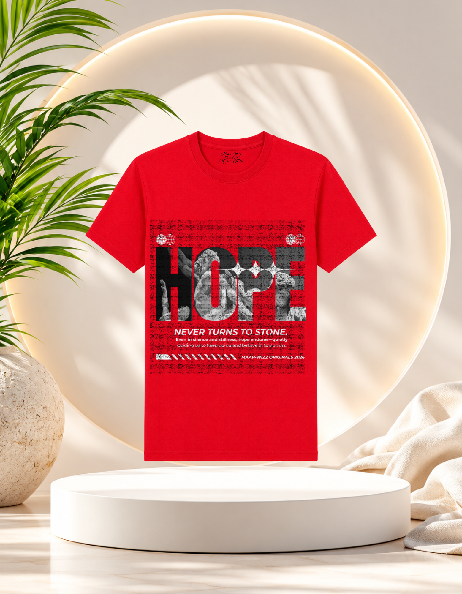 Maar-Wizz Hope Never Turns to Stone Oversized T-Shirt