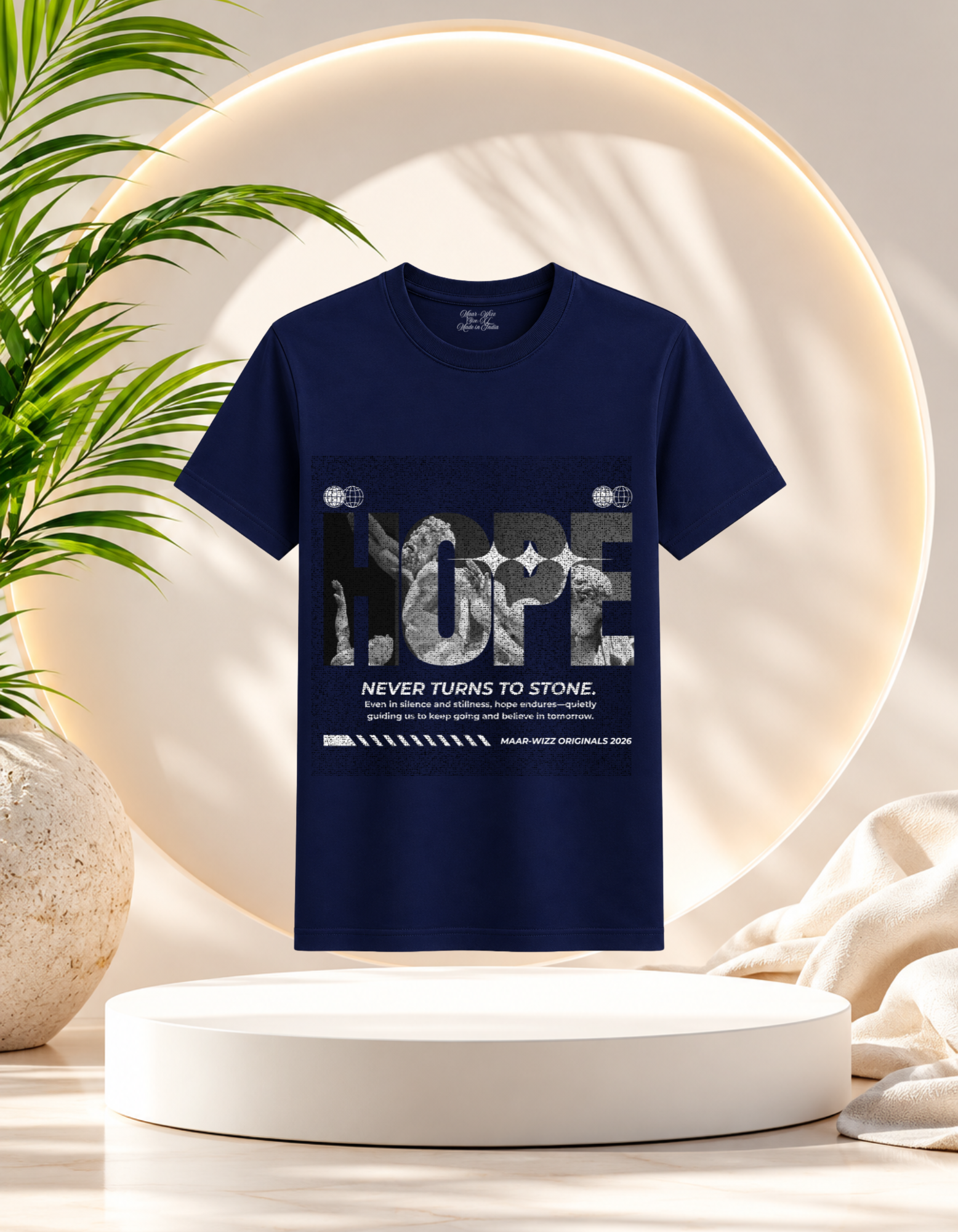 Maar-Wizz Hope Never Turns to Stone Oversized T-Shirt