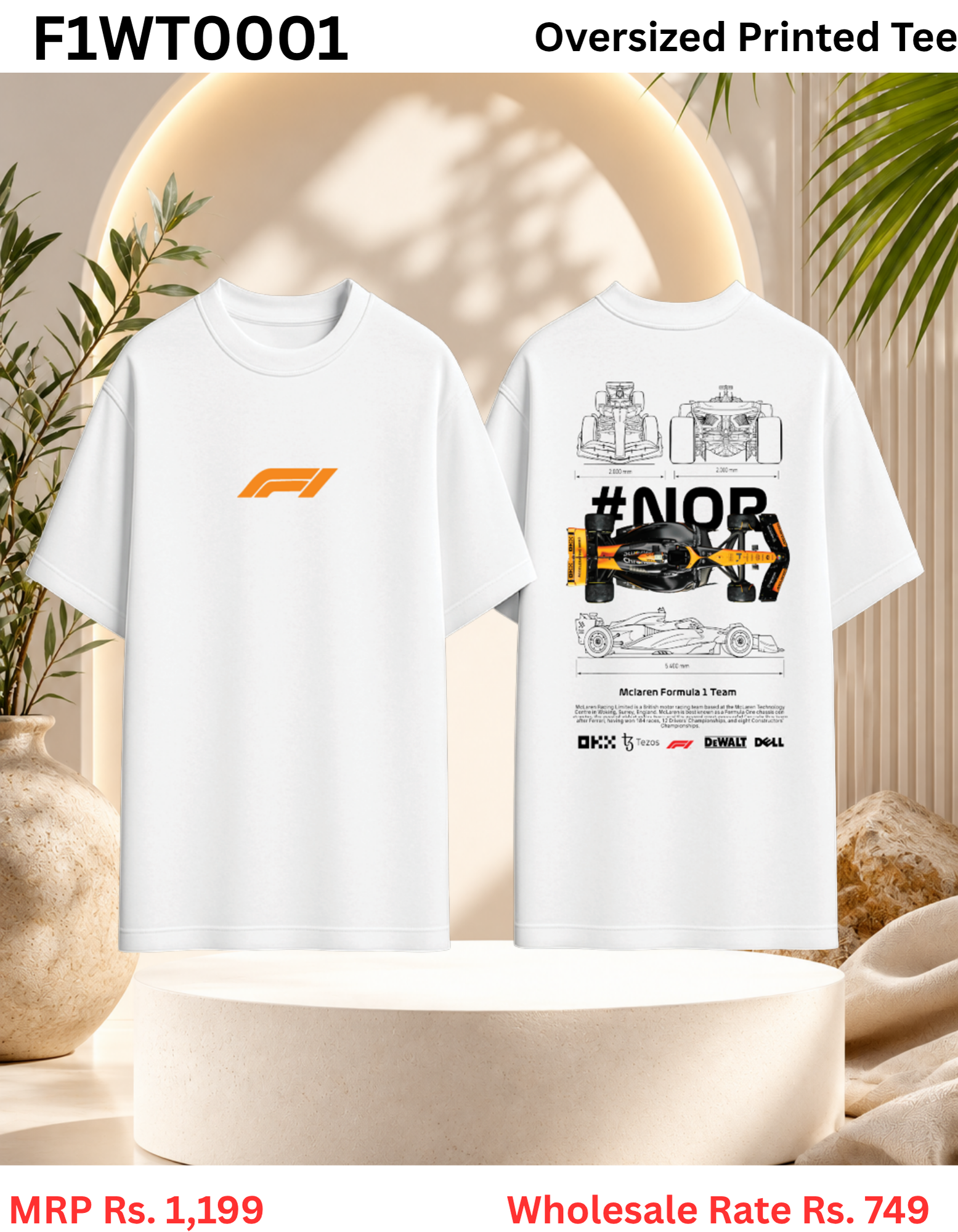 Maar-Wizz | Pit Lane Heritage Graphic | Oversized Tee (F1WT0001)
