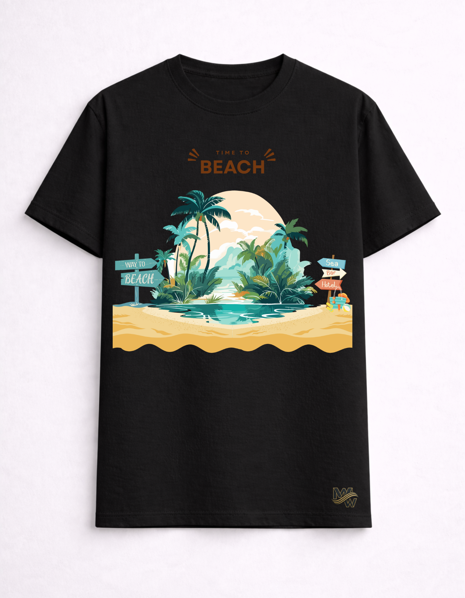 Maar-Wizz I Time to Beach Travel Tee