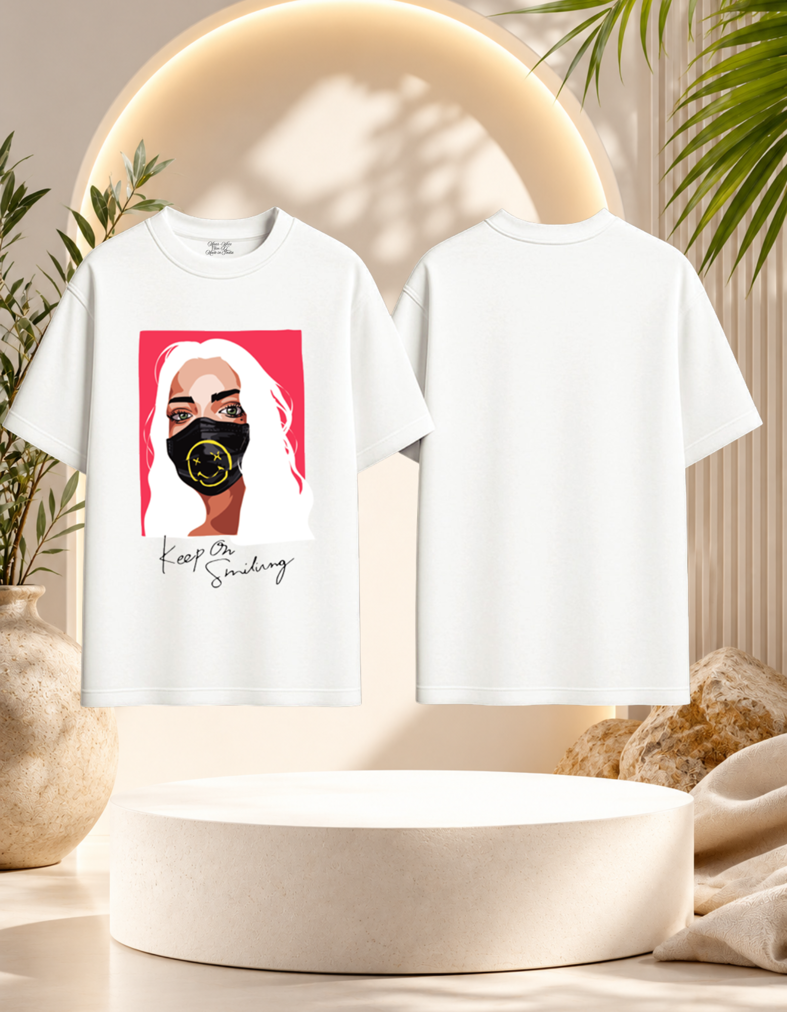 Maar-Wizz | Keep On Smiling | Oversized Tees (SRW0015)