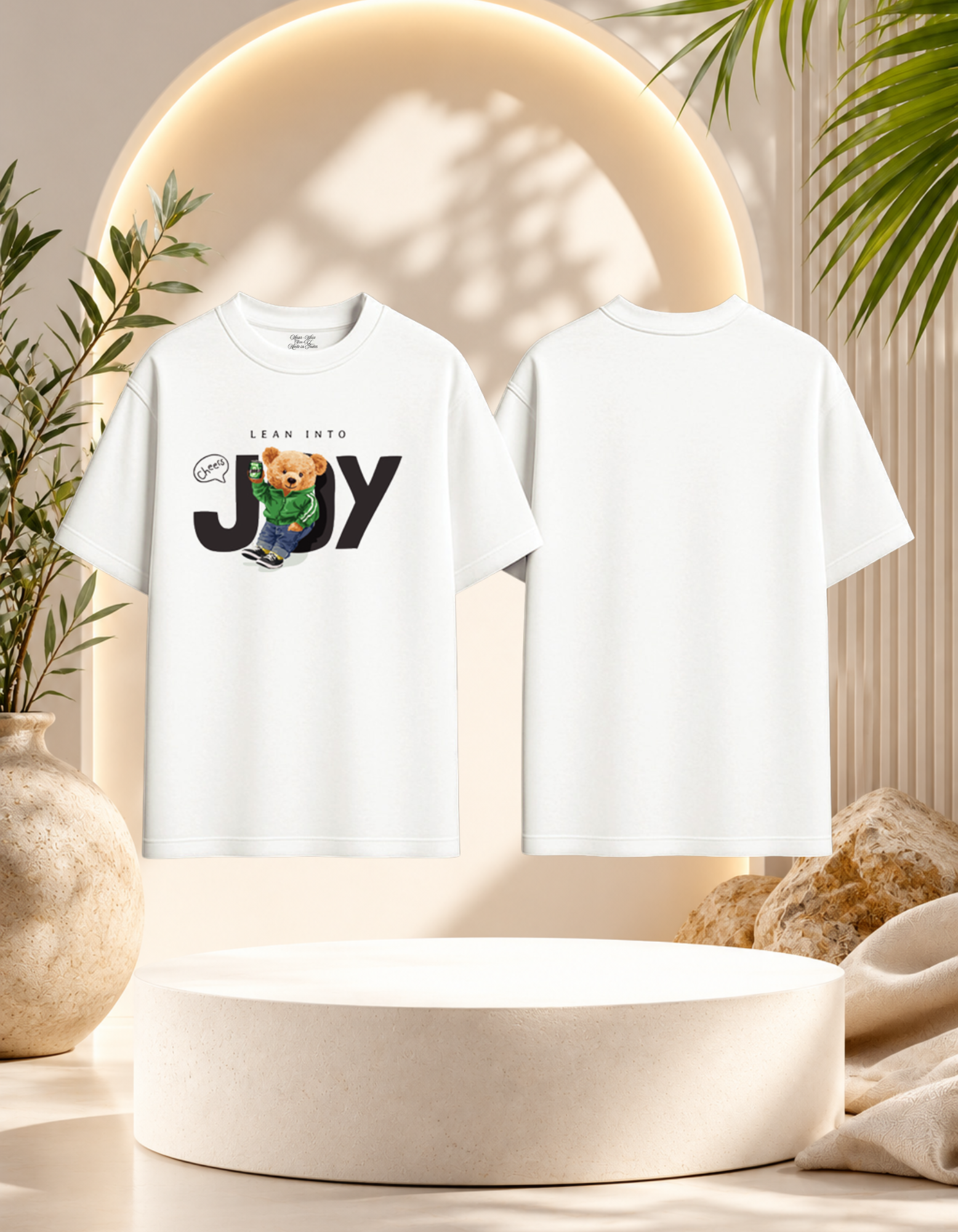 Maar-Wizz | Lean Into Joy | Oversized Tees (SRW0016)